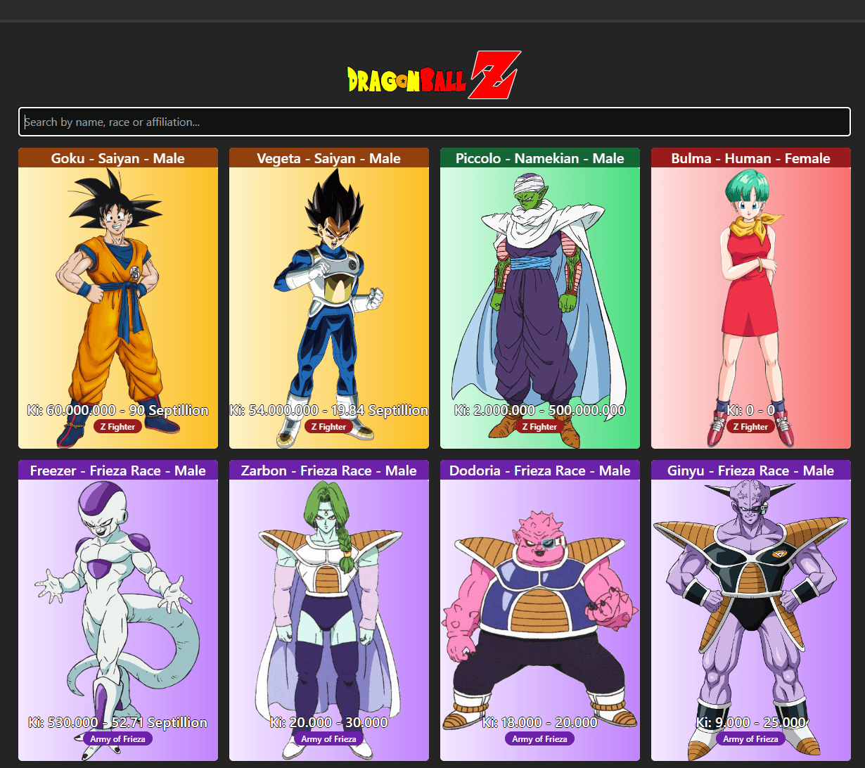 Dragon Ball Vue